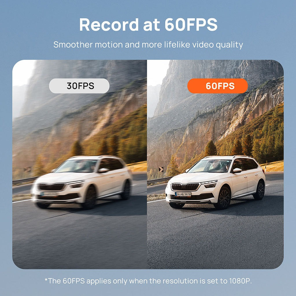 ATP® Dual Dashcam Full HD, Night Vision, 180°Wide Angle, DVR, 24H Parking Mode