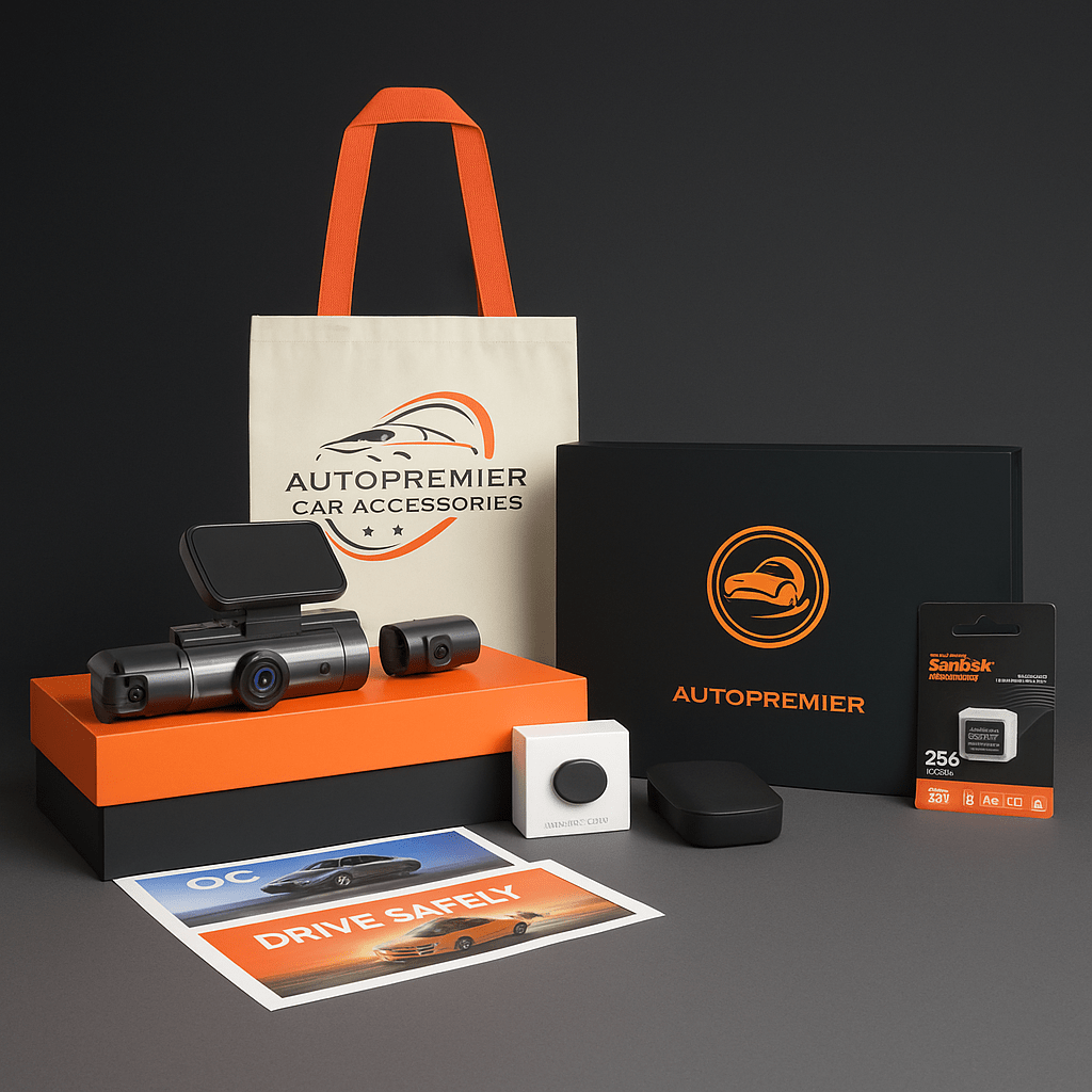 ATP® Dual Dashcam Full HD, Night Vision, 180°Wide Angle, DVR, 24H Parking Mode