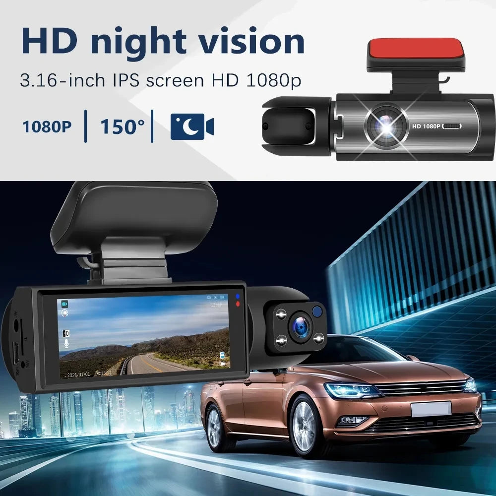 ATP® VisionPro DualCam Full HD, Night Vision, 180°Wide Angle, DVR, 24H Parking Mode