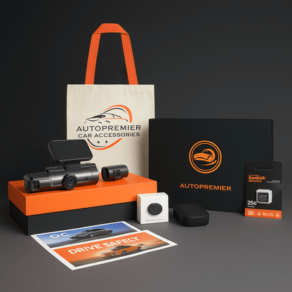 ATP® Dual Dashcam Full HD, Night Vision, 180°Wide Angle, DVR, 24H Parking Mode
