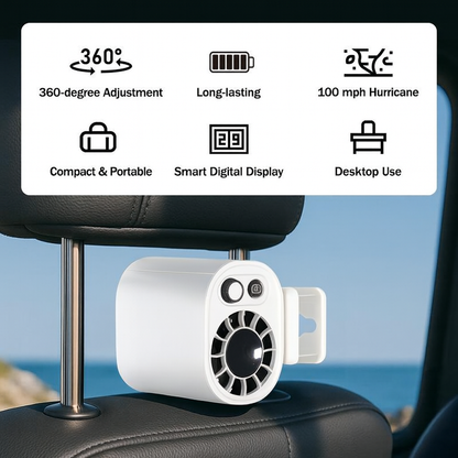 BreezeClip™ 360° Car Clip-On Fan