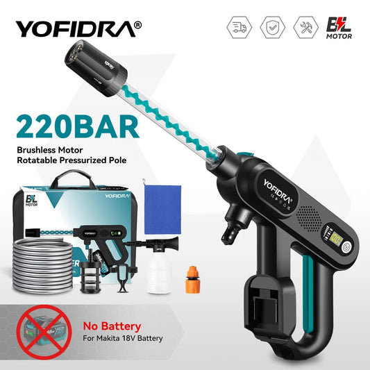 YOFIDRA 5IN1 Brushless Electric High Pressure Car Washer Gun 220Bar
