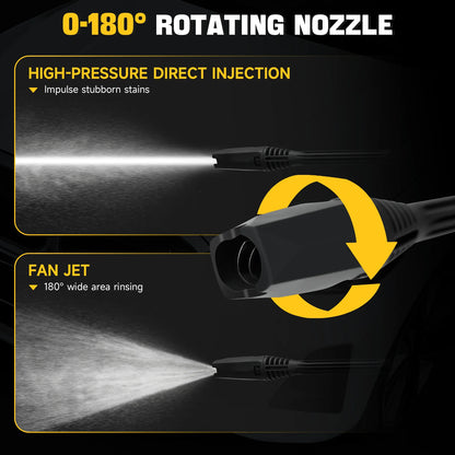 ATP Cordless Pressure Washer 380W Brushless Portable High-Pressure Car Washer Gun 653PSI 3-Speed for Dewalt 20V Battery (No Battery)