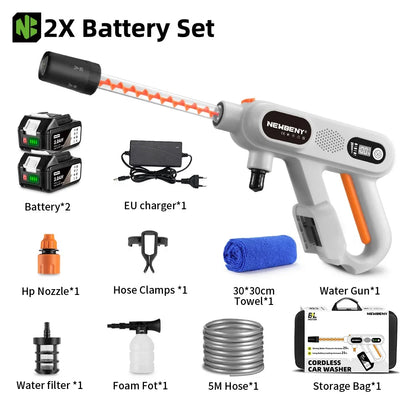 NEWBENY 220Bar Brushless High Pressure Power Car Washer Gun 3 Gears