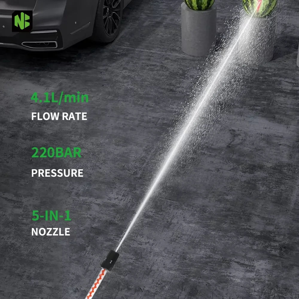 NEWBENY 220Bar Brushless High Pressure Power Car Washer Gun 3 Gears