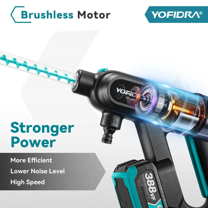 YOFIDRA 5IN1 Brushless Electric High Pressure Car Washer Gun 220Bar