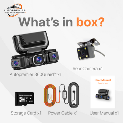 ATP 360Guard™, 4 Channel Dash Cam, 1080P, Free 64GB Card Included, G-Sensor, 5G WiFi, GPS, IR Night Vision
