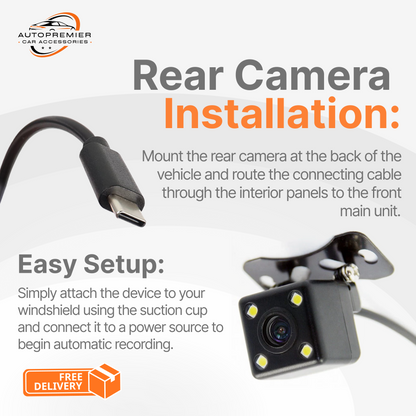 ATP 360Guard™, 4 Channel Dash Cam, 1080P, Free 64GB Card Included, G-Sensor, 5G WiFi, GPS, IR Night Vision